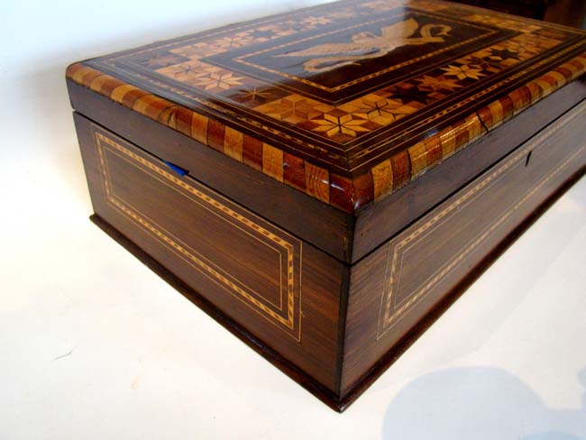 A stunning and patriotic 19th century sailor-made ladies writing or sewing box circa 1850 — image 2